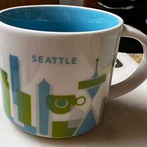 2015 Starbucks You Are Here Collection Seattle 14oz ceramic mug cup.